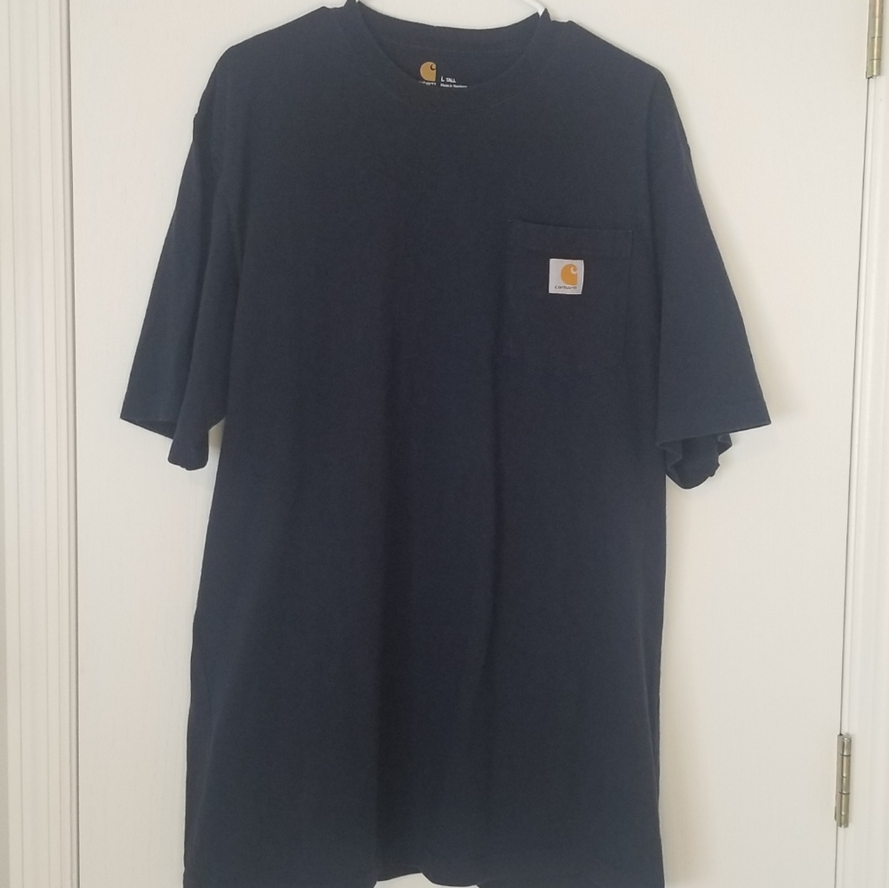 Mens Navy Blue Carhartt T-Shirt with Pocket